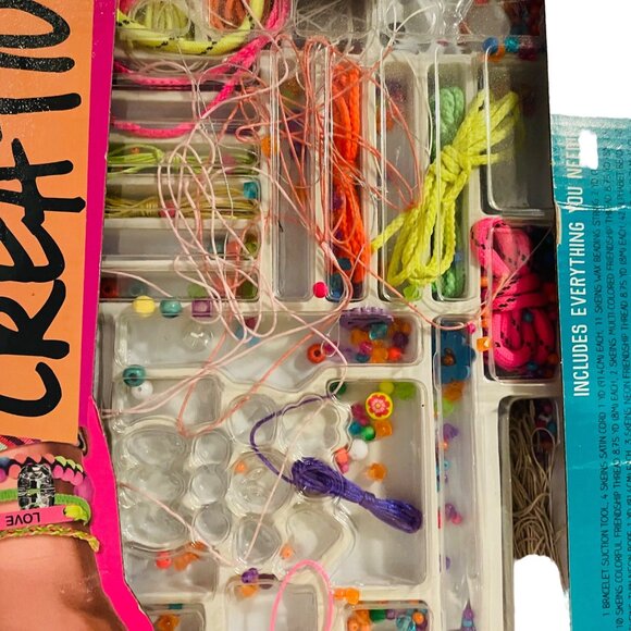 DIY Cord Creations Jewelry Kit For Kids 6+  Multicolor String Bead Set  Over 75 - Picture 5 of 6